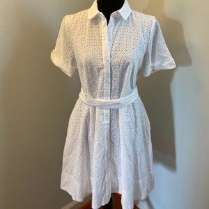Lisa Marie Fernandez White Eyelet Mini Dress